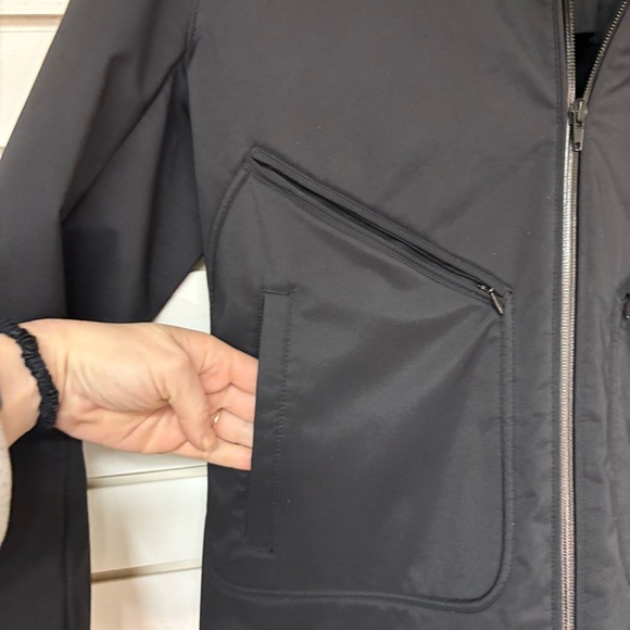 Banana Republic Womens Small Water Resistant Fleece Lined Jacket Coat Rain Hood - Picture 2 of 13